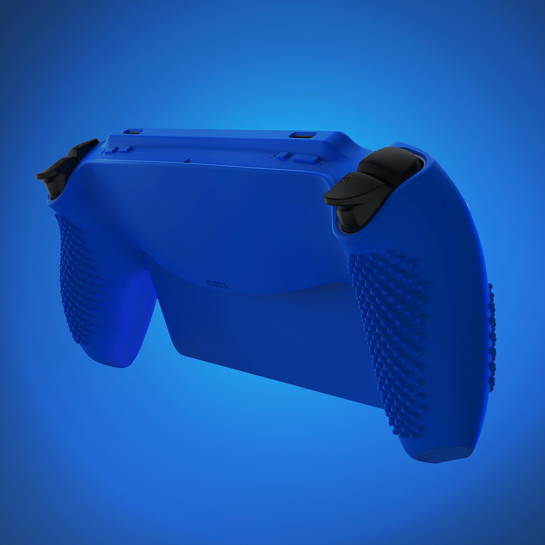 PlayVital Cover Silicone per PS Portal Remote Player,Custodia Protettiva Skin Grip Antiscivolo Copri Levette Analogiche per PS Portal-3D Borchiate-Blu