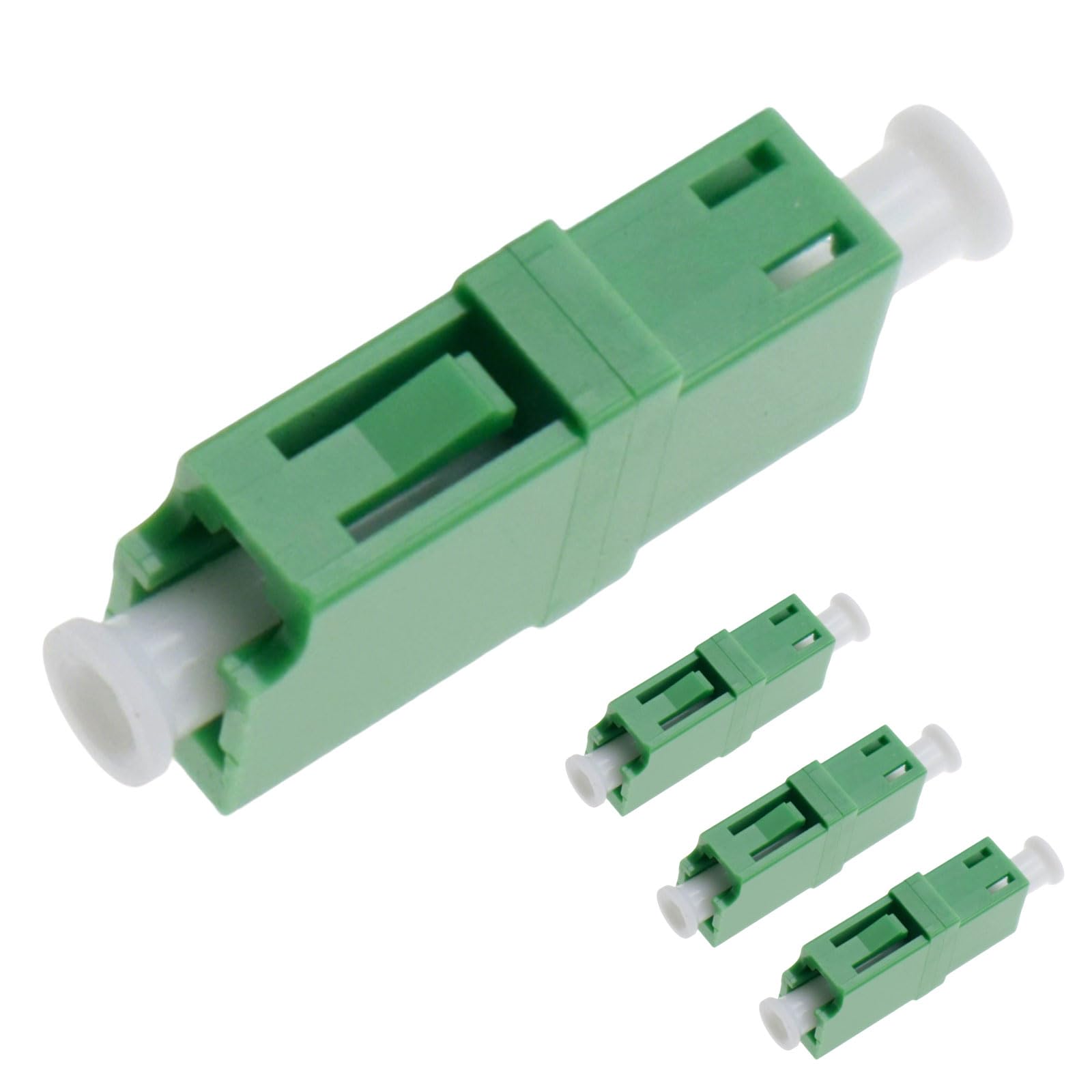 Adattatore/Accoppiatore per Fibra Ottica LC/APC Monomodale Simplex, Confezione da 4
