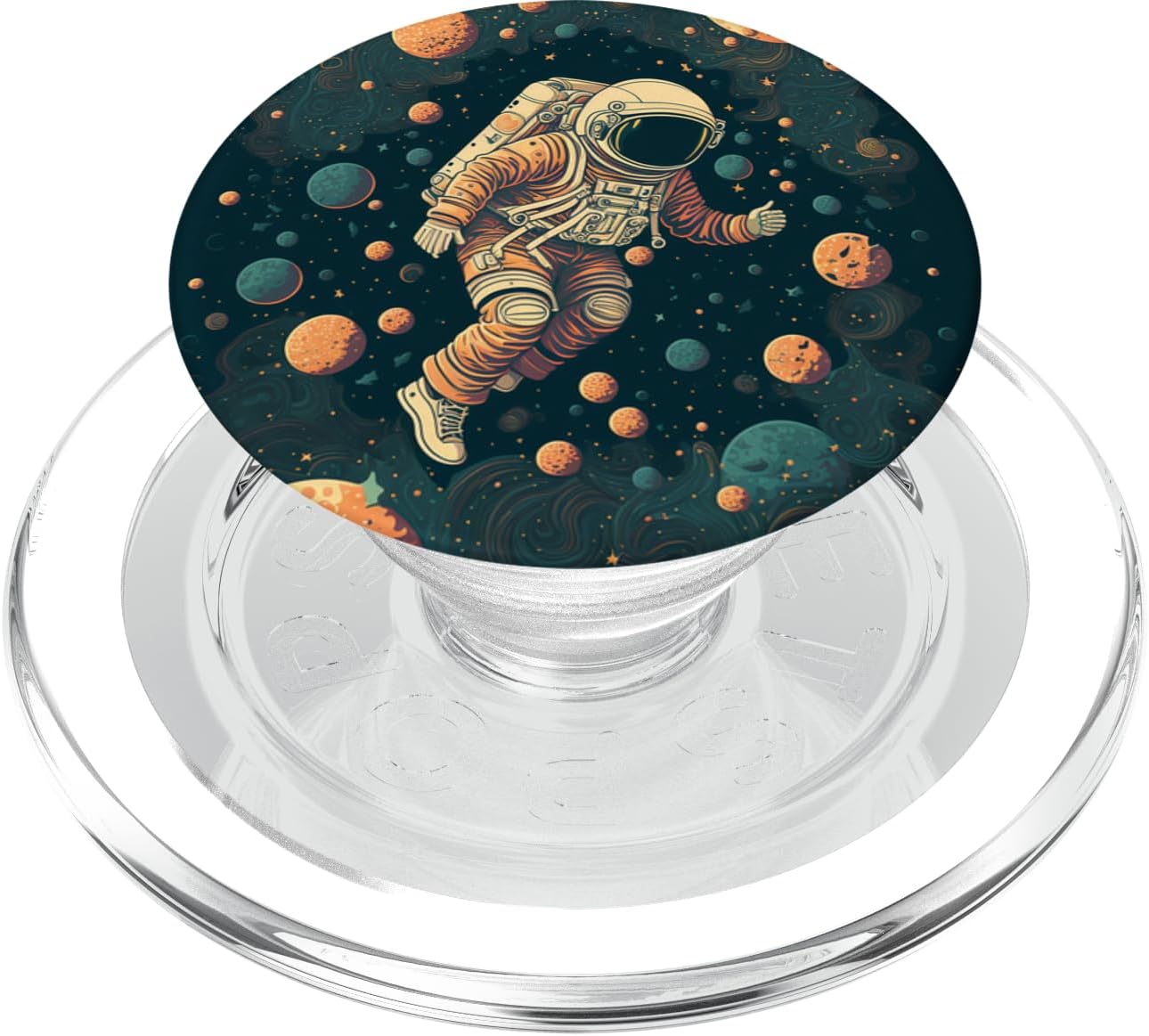 Space Astronaut and the planets PopSockets MagSafe PopGrip for iPhone