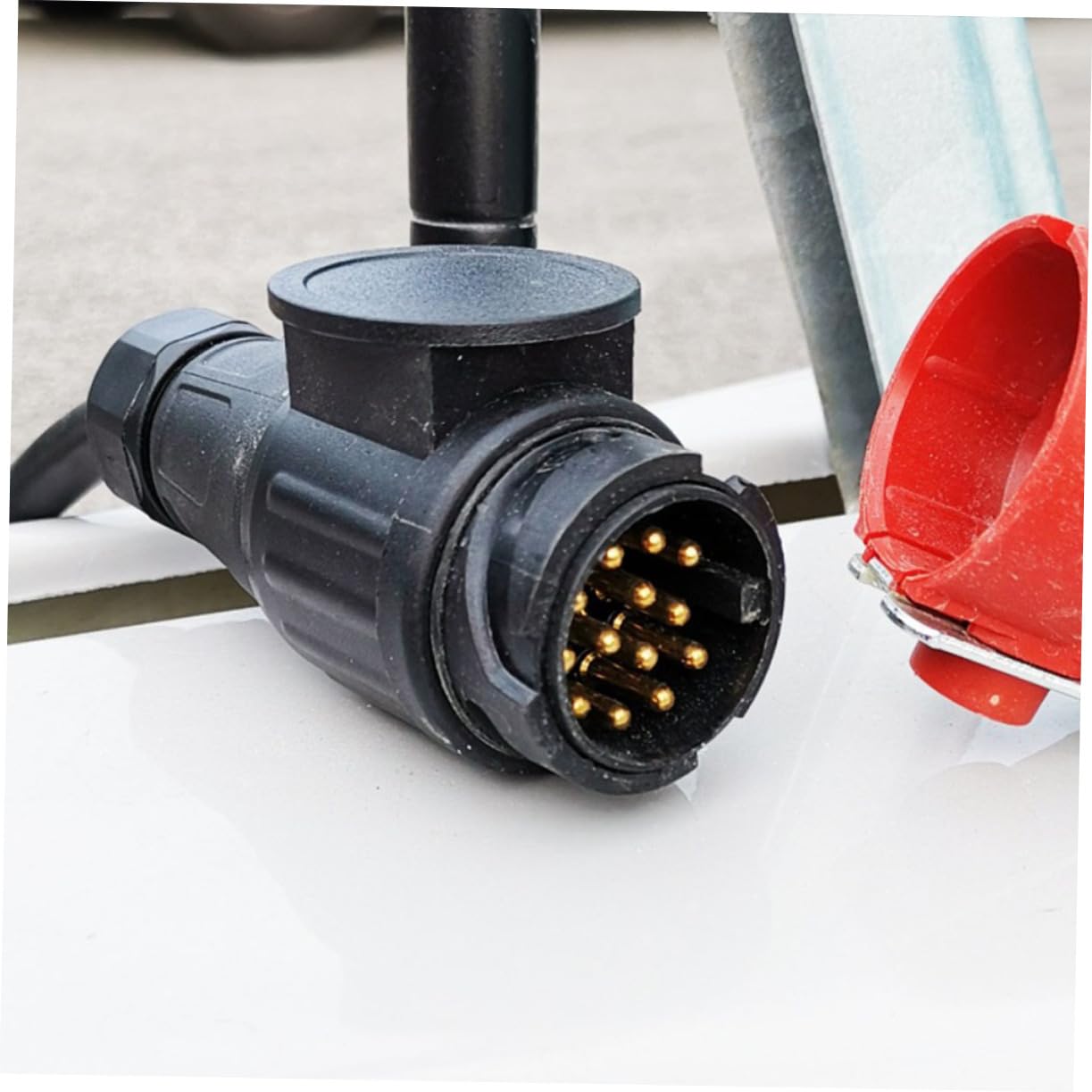 13-poliger Anhängerstecker Adapterkabel Schwarz 3 Meter für LKW Anhänger