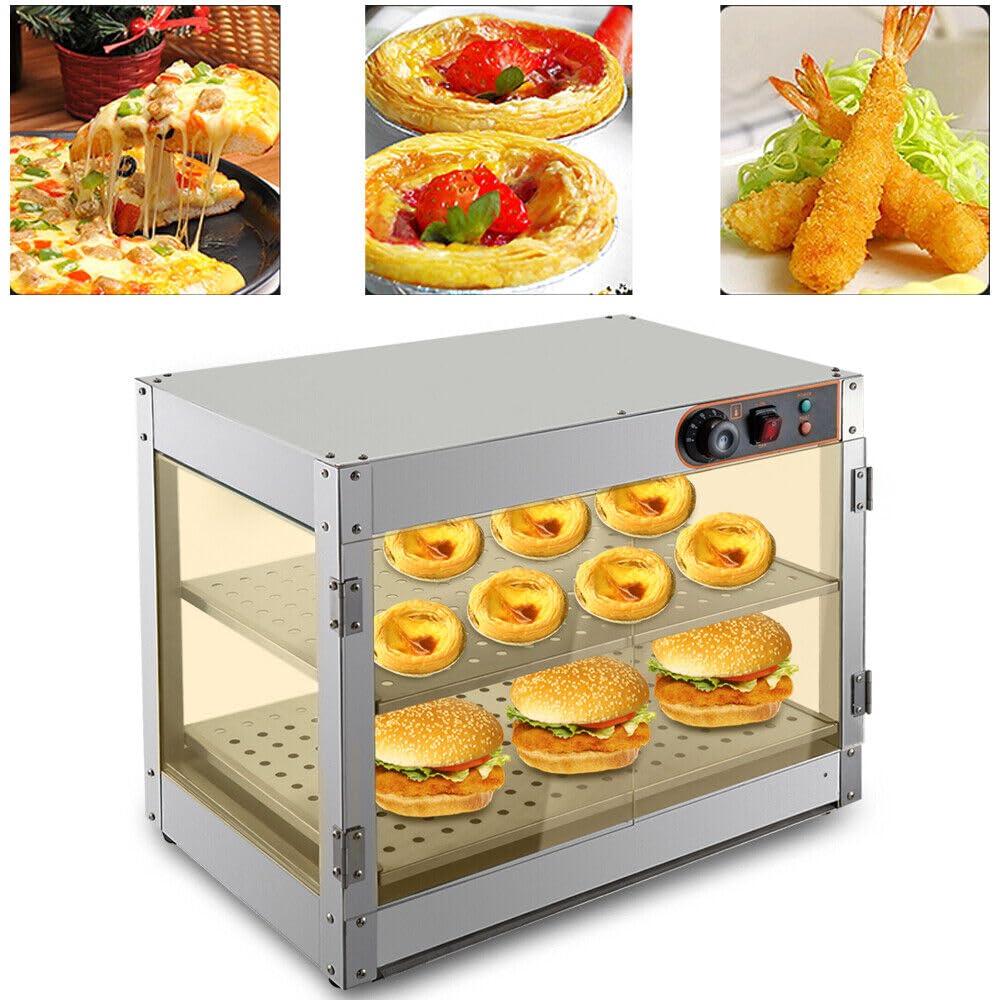 Recipiente de almacenamiento para alimentos, vitrina para aperitivos, iluminación comercial, mostrador caliente, recipiente de calor, vitrina para fiestas, vitrina para mantener el calor, 2