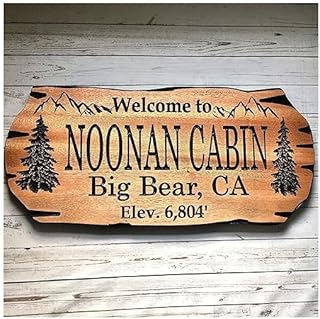 Personalized Cabin Sign Outdoor Wooden Sign Lake House Welcome Sign Rustic Decor