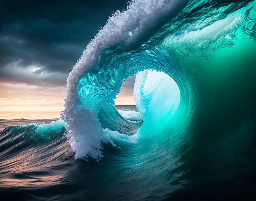 Affiches sur toile Ocean Wave grand format 58x90 cm poster mural moderne sans cadre
