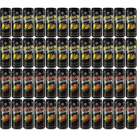 24x Lemonsoda 330 ml Campari Group Lemon soda Zitrone italienisch Limonata + 24 Dose Oransoda 330 ml Campari Orange Orangenlimonade Cover