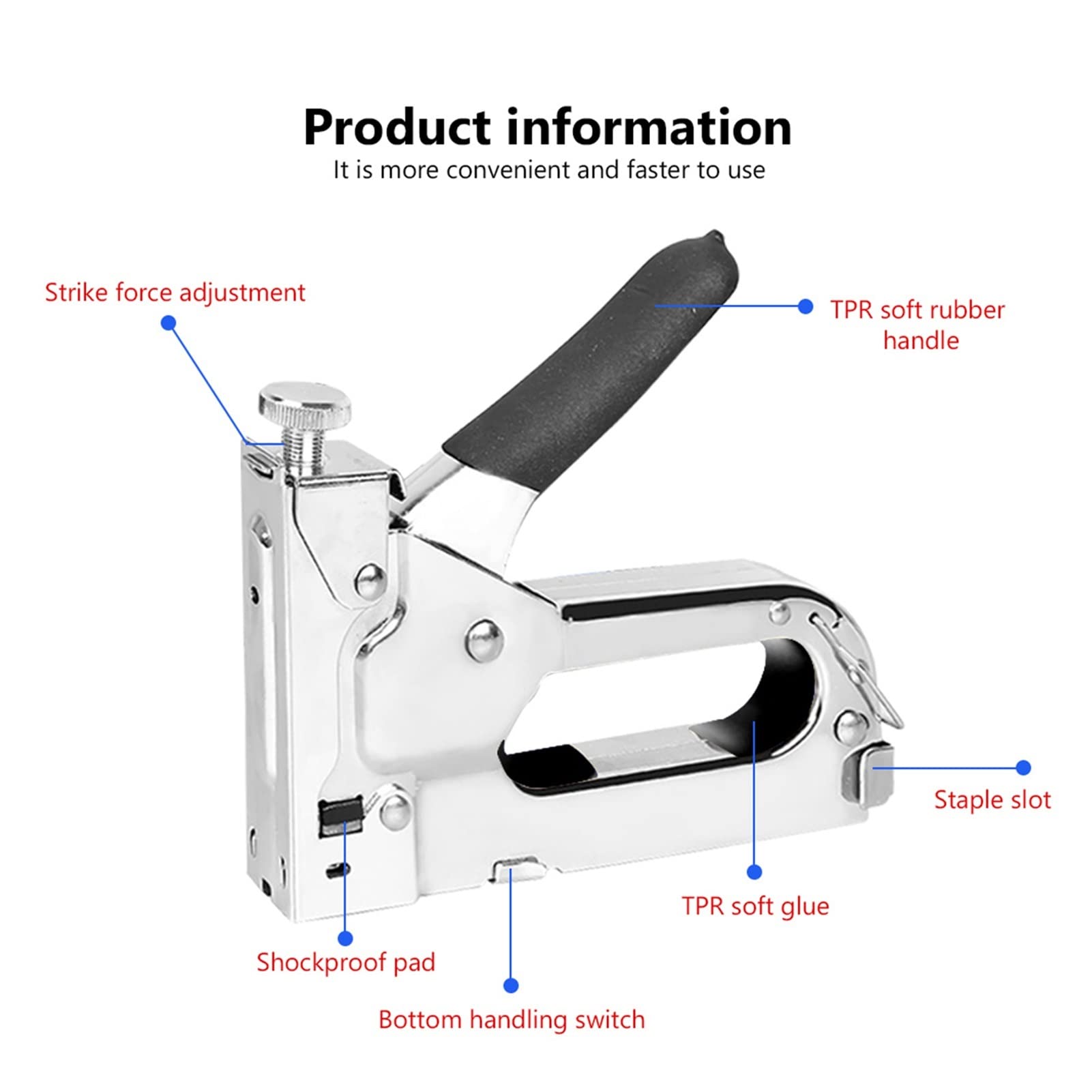 Pneumatyczny pistolet do gwoździ 3 w 1 Drzwi narzędzi do druku/T/u Typ Heavy Duty Instrukcja Tapicerka Narzędzia drewniane Meble majsterkowanie Dom Ergonomiczny i lekki
