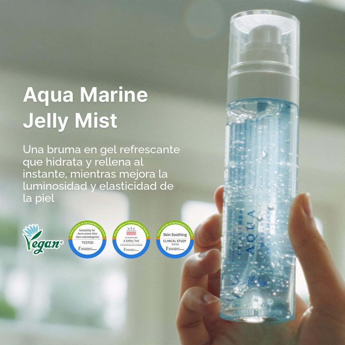 Dr.Althea Aqua Marine Jelly Mist | Bruma Facial Hidratante Ultrafina | Sérum con PDRN y Triple Ácido Hialurónico para una Piel Radiante | Cosmética Coreana Vegana, 100 ml