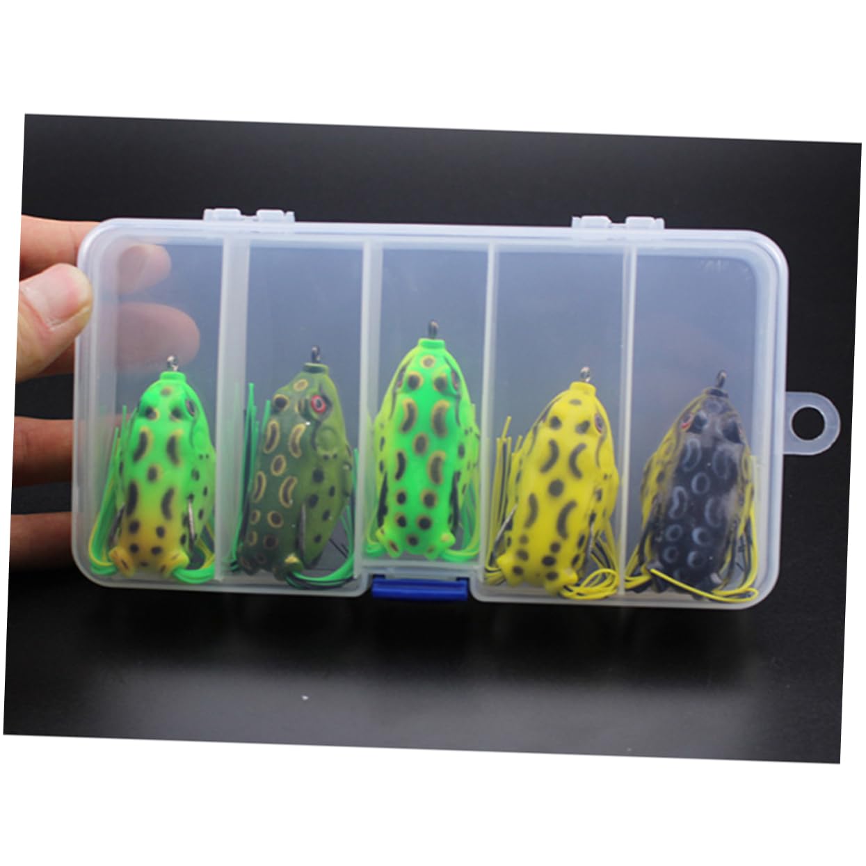 Garneck 5pezzi Esche Artificiali Per Pesca Al Bass Con Doppi Ganci Resistenti Esche Swimbait Corpo Cavo Crankbait Per Pesci Persici Con Scatola Porta-attrezzi