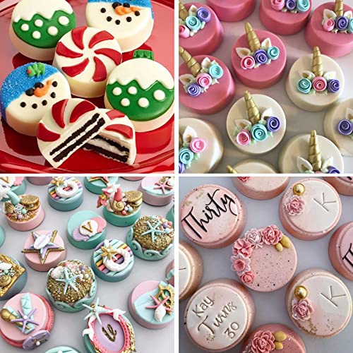 Sidosir 3Pcs Silicone Mold For Oreo Cookie Chocolate, 12-Cavity Round Cylinder Chocolate Cover Molds For Candy, Silicone Baking Molds For Mini Cakes, Jelly #TOP2