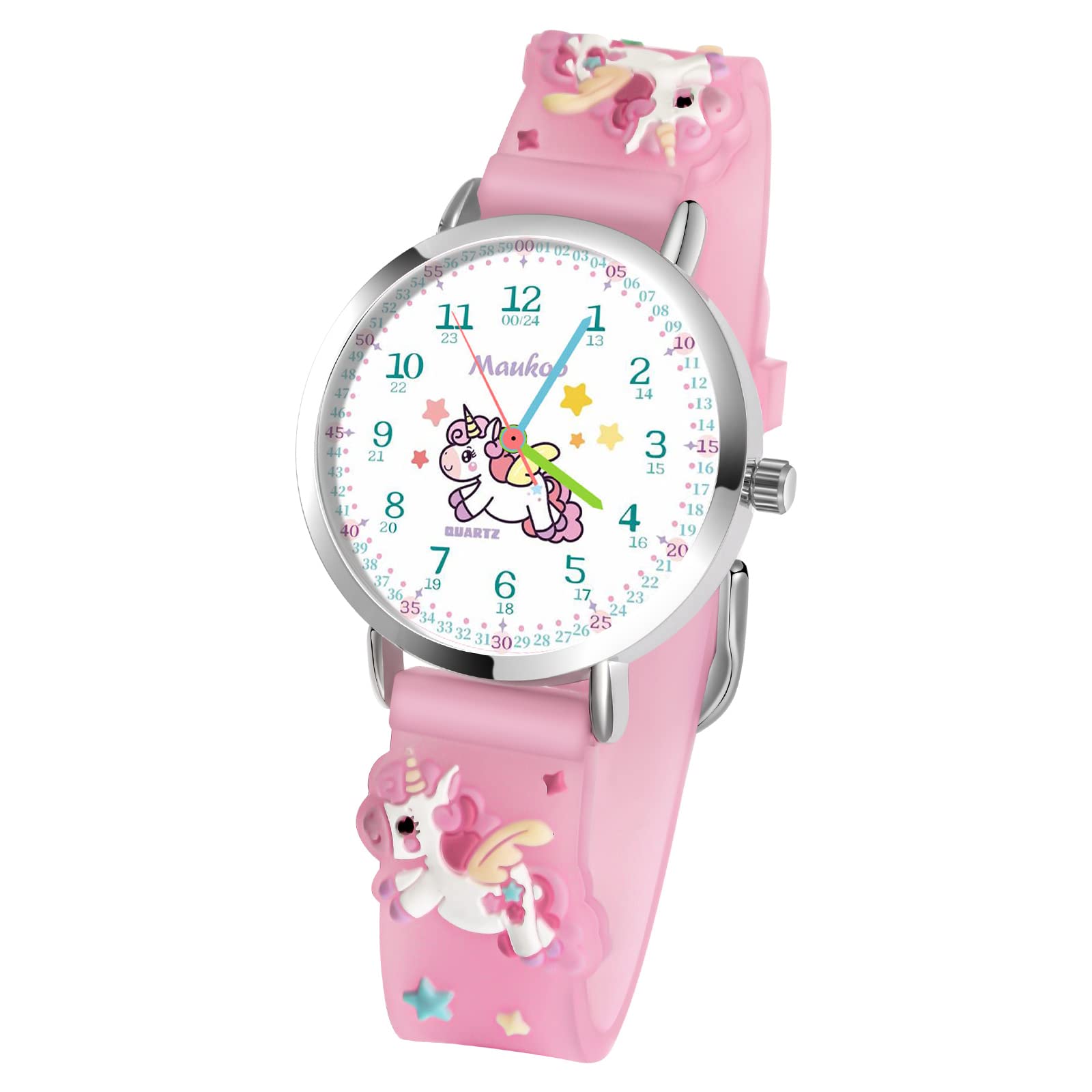 Montre Enfant, Montre à Quartz Analogique de Dessin Animé 3D, Montre-Bracelet pour Garçons et Filles, Montre pour Enfant étanche 30M Bracelet en Silicone