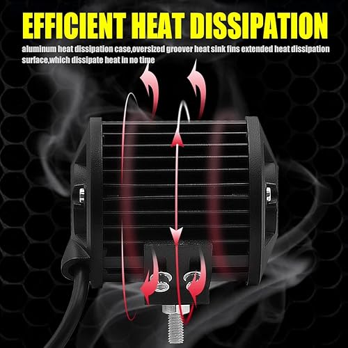 Miniatura 6 de Cápsulas de luz LED de 72 W, impermeable, soporte ajustable, IP67, foco de 4 filas, voltaje de trabajo de 9-30 V, compatible con 4x4, camiones,