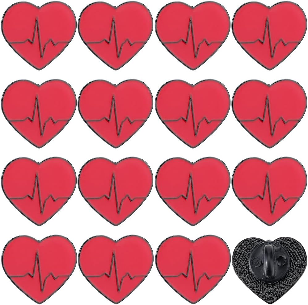 SUNNYCLUE 1 Box 30pcs Valentines Brooches Heart Enamel Pins Dark Red Alloy Small Cute Heart Shaped Brooch Lapel Pins For Women Anniversary Backpack Cloth Party Favors Decors Gifts Accessories