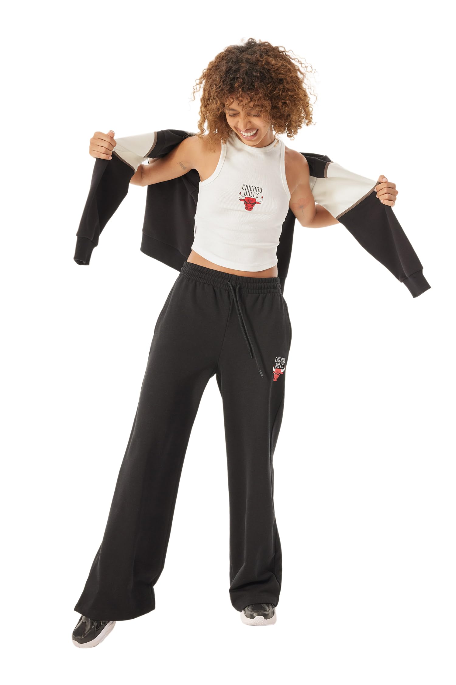 DeFactoFit NBA Chicago Bulls Crop Pamuklu Top