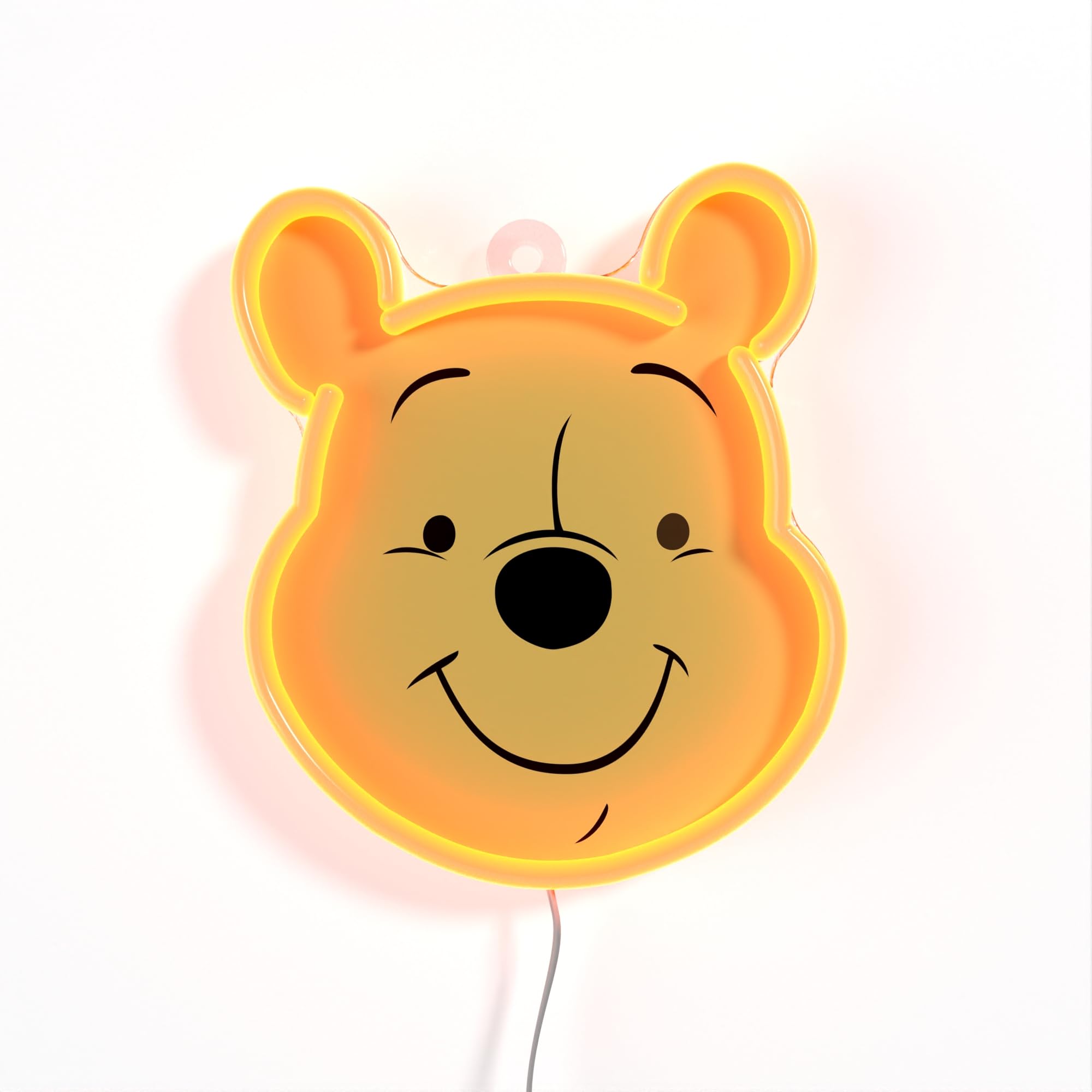 Yellowpop Letreros de neón, Disney Winnie The Pooh (cara), letreros de neón para decoración de pared, luces LED de neón de bajo consumo para todas las paredes, fácil de instalar, letrero de neón
