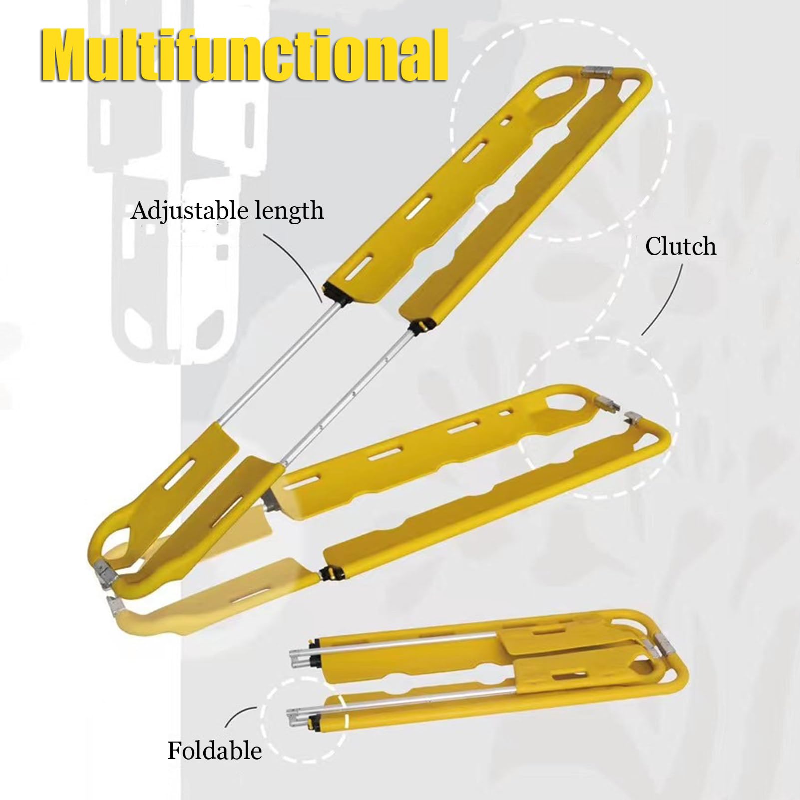 Tablero de columna vertebral plegable, camilla de rescate portátil para transporte médico de emergencia, ideal para terapeutas atléticos y equipos médicos
