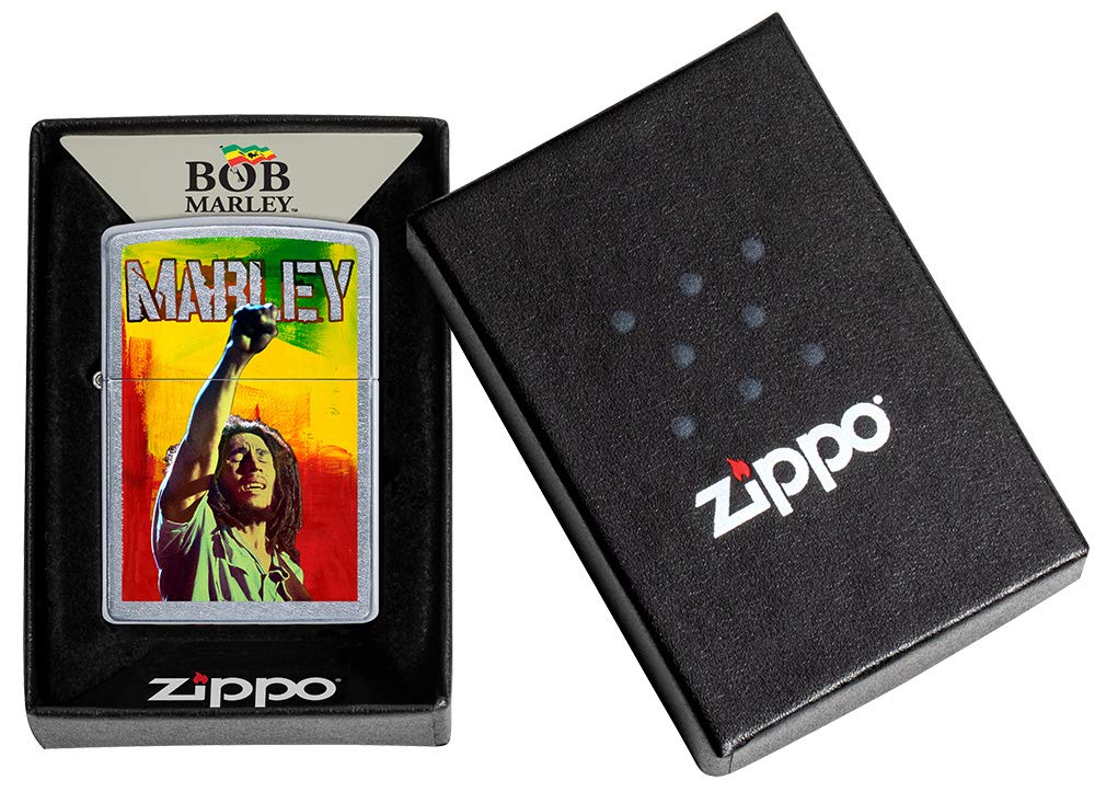Zippo accendino 49238 Bob Marley blu, ricaricabile, antivento