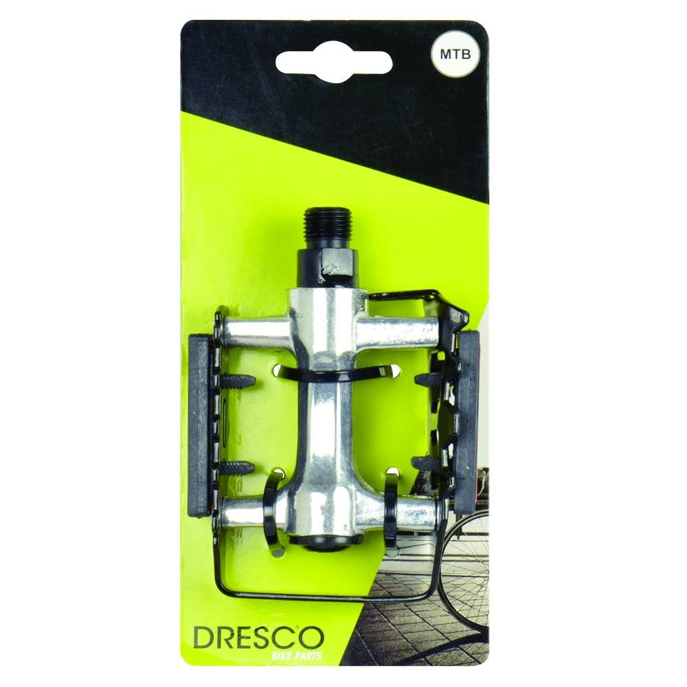 Dresco Zestaw pedałów rowerowych MTB metal chromowany/czarny 5250800