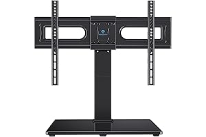 PERLESMITH Universal Swivel TV Stand Mount for 37-65,70,75 Inch LCD OLED Flat Curved Screen TVs
