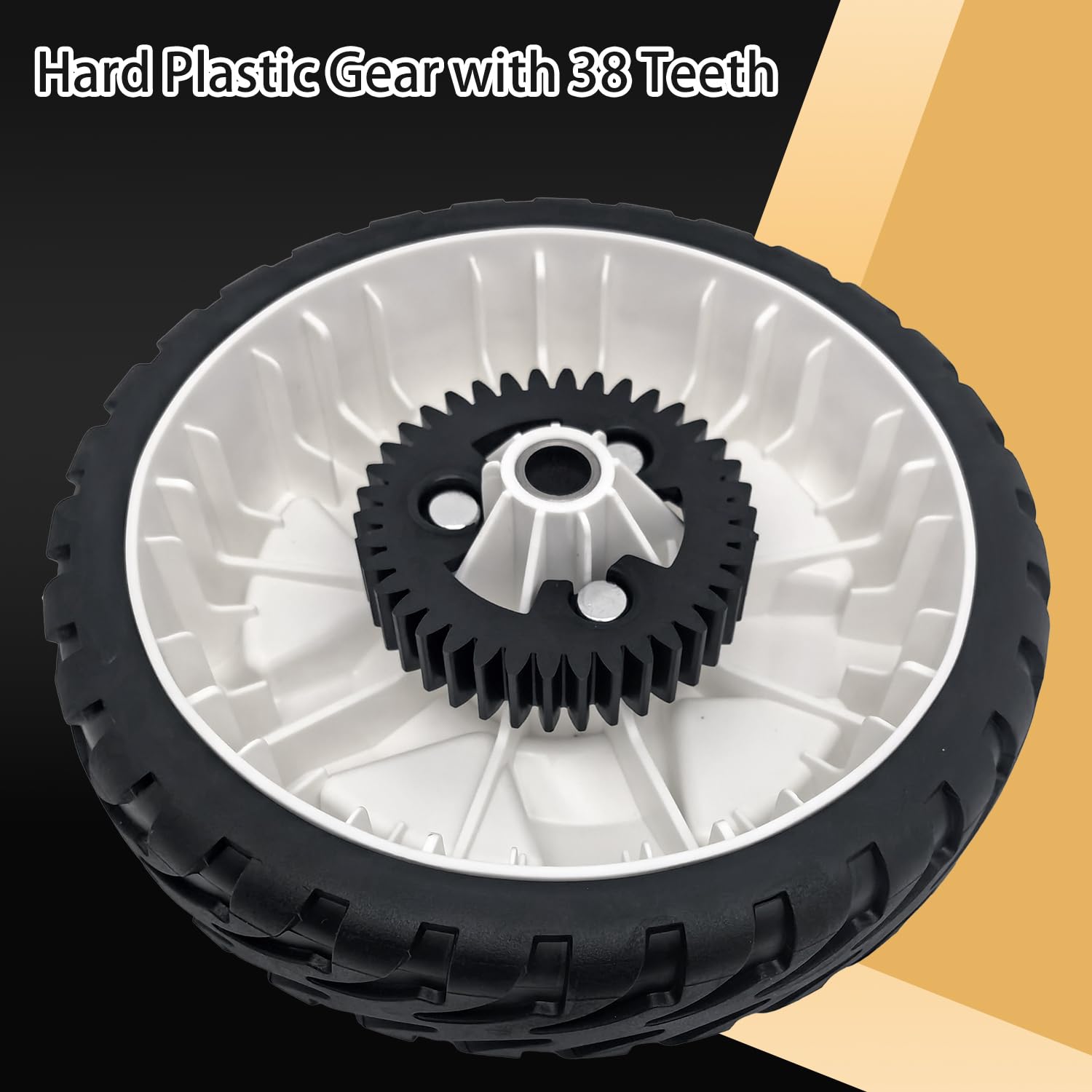 Set di 2 ruote in plastica da 8 pollici 115-4695 138-3216 con kit pignone 115-4668 per tosaerba Toro 22" RWD Recycler Push compatibile con Toro 20332 20333 20334 20338 20338 200 352