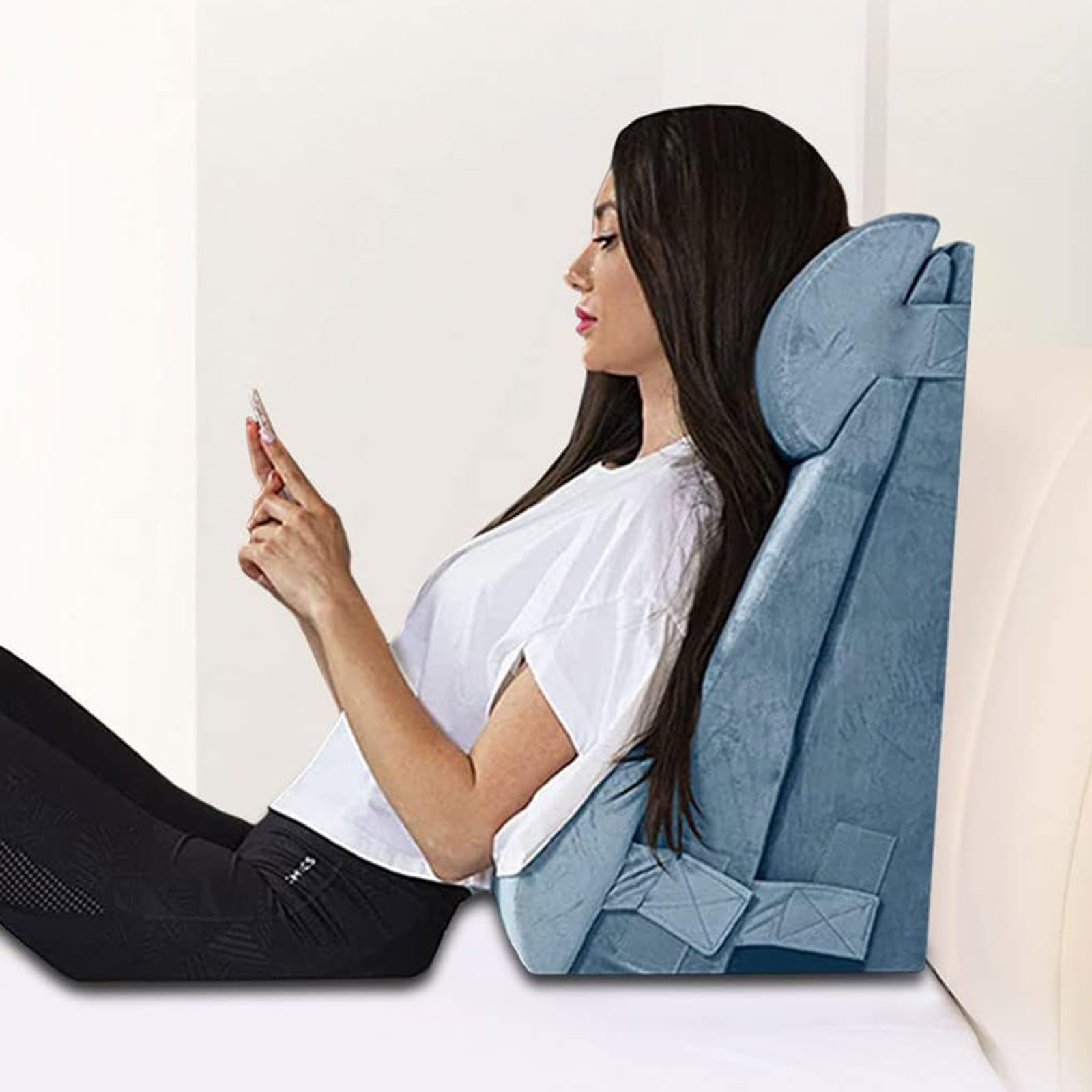 Almohada De Lectura Juego De 4 Almohadas De Cuña Ajustables Para Dormir,Espuma Viscoelástica Para Recuperación Después De La Suregería,Alivio Del Dolor De Espalda,Cuello,Piernas,Reflujo Ácido