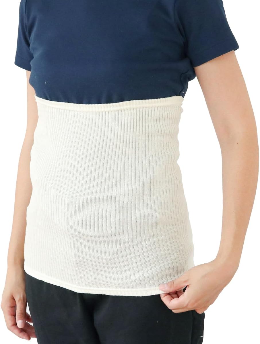 Kinuya Silk Waist Warmer Belly Warmer Haramaki Silk Ribbed and Stretchy