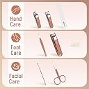 LootWagon 8-in-1 Nail Clipper Set – Stainless Steel Manicure & Pedicure Kit for Men, Women & Adults – Travel Grooming Kit with Case for Fingernail, Foot Care & Gift Use (Multi) gallery image