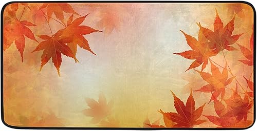 Alfombras para el día de Acción de Gracias, hojas de otoño y otoño, alfombras de arce dorado para cocina, baño, Navidad, tapete decorativo pequeño,