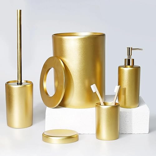 Victoria - Juego de baño de 5 piezas en color dorado