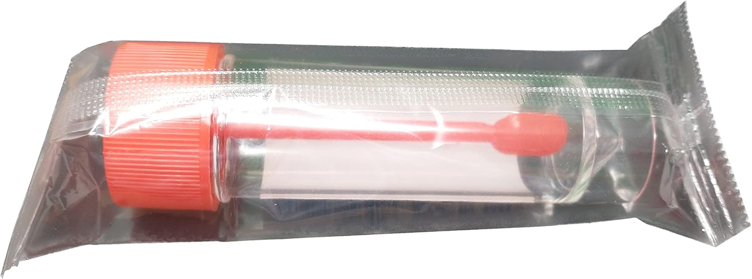 Sterile Stool Specimen Cup with Screw-On Spoon Lid - 30ml - Individually Bagged – for Safe Sample Collection (10) : Industrial & Scientific