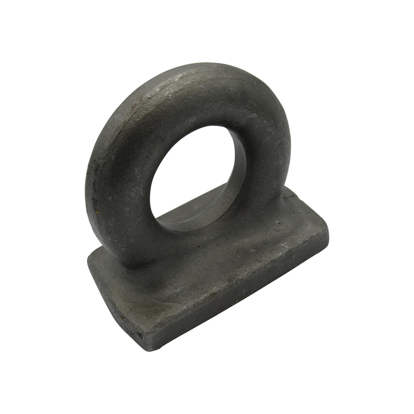 Rectangular Base Deckplate 1'' 13T Proof Load - 25MM Eye Plate Lashing Weld On Deck Self Colour