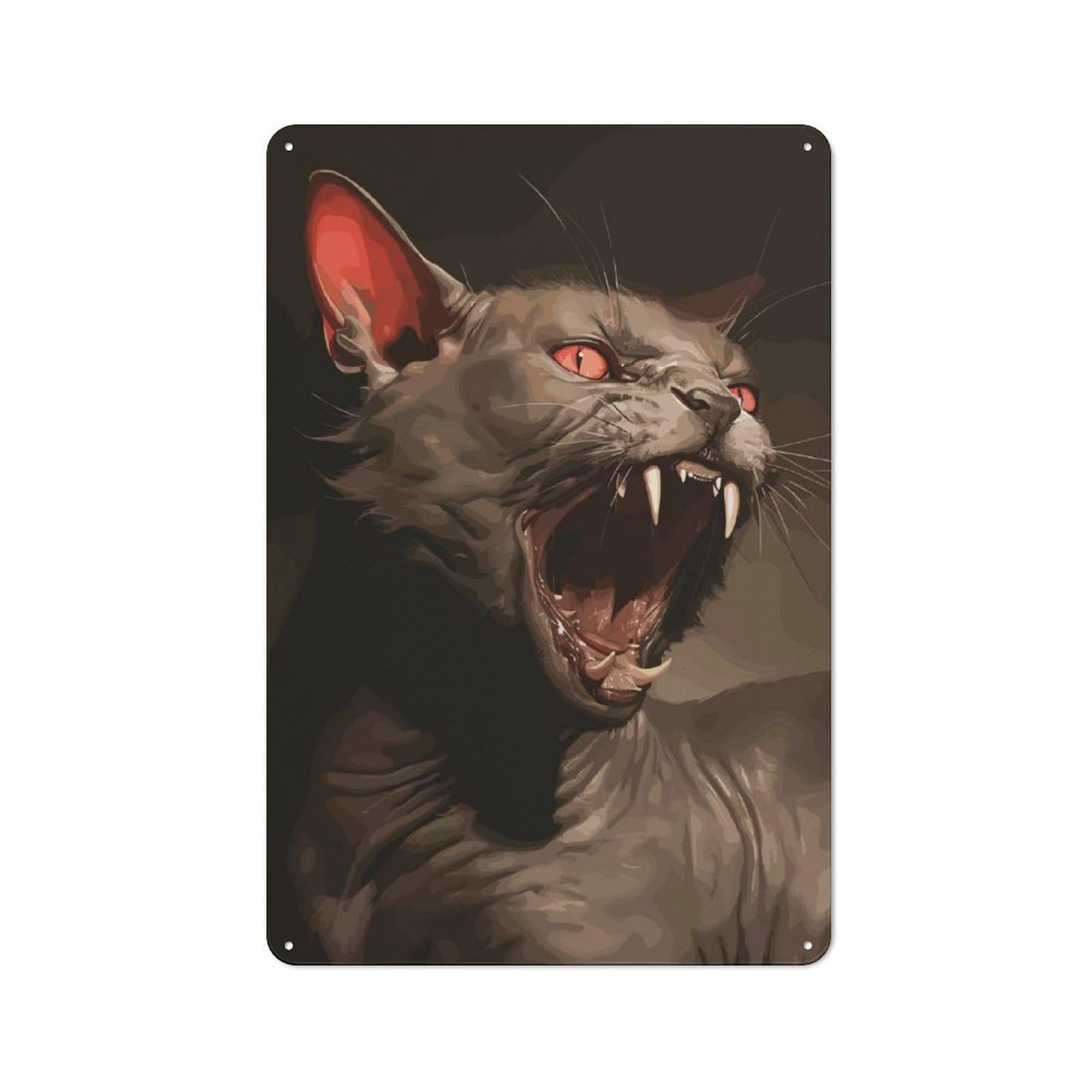 Junmoney Black Horror Rustic Tin Sign 30X20cm Featuring For Bar Or Restaurant, A Housewarming Gift For Bar Decor Enthusiasts