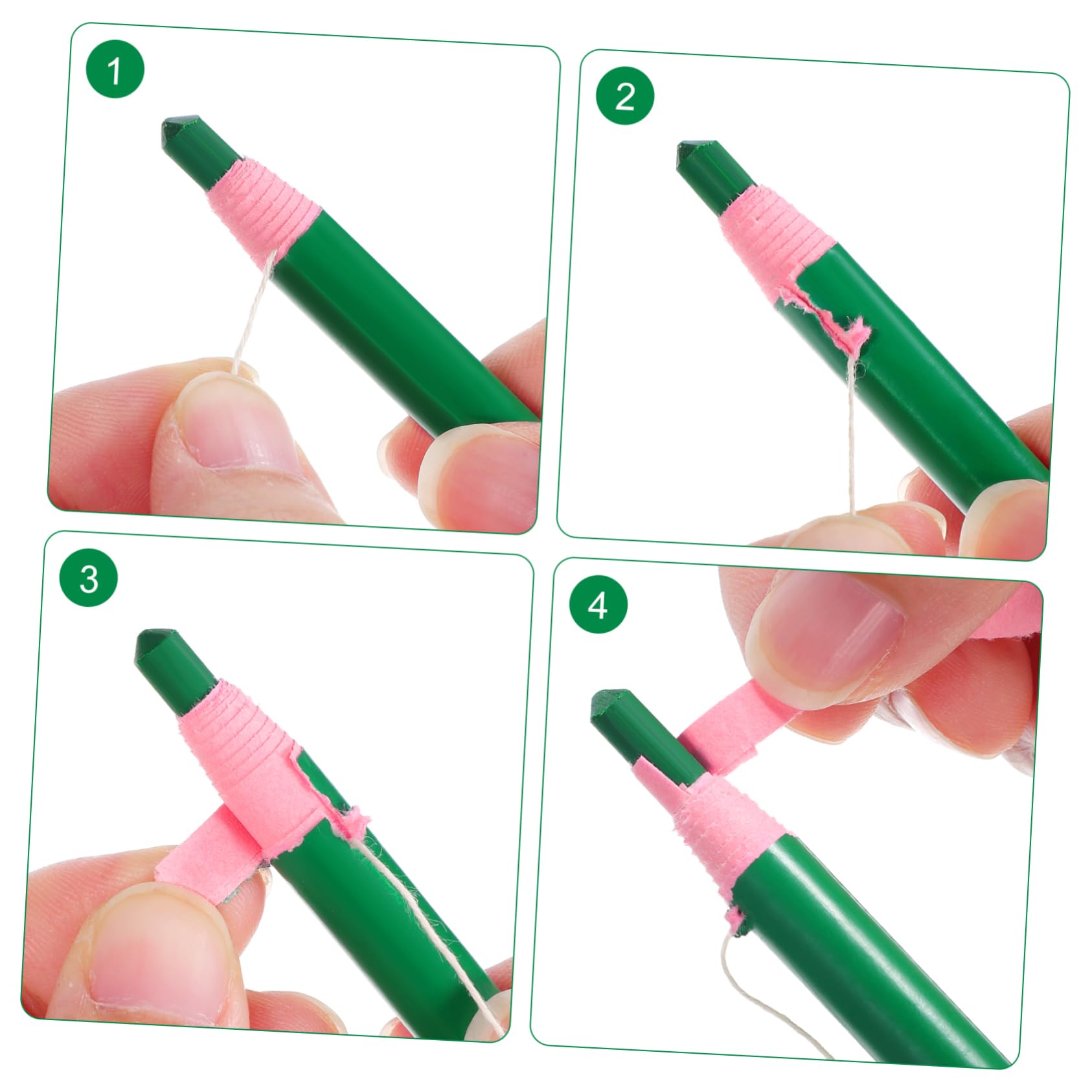 LALAFINA 24pcs Drawing Peel-Off Crayon Pencils No Cutting Wax Pencils Marking for Fabric Markers Art