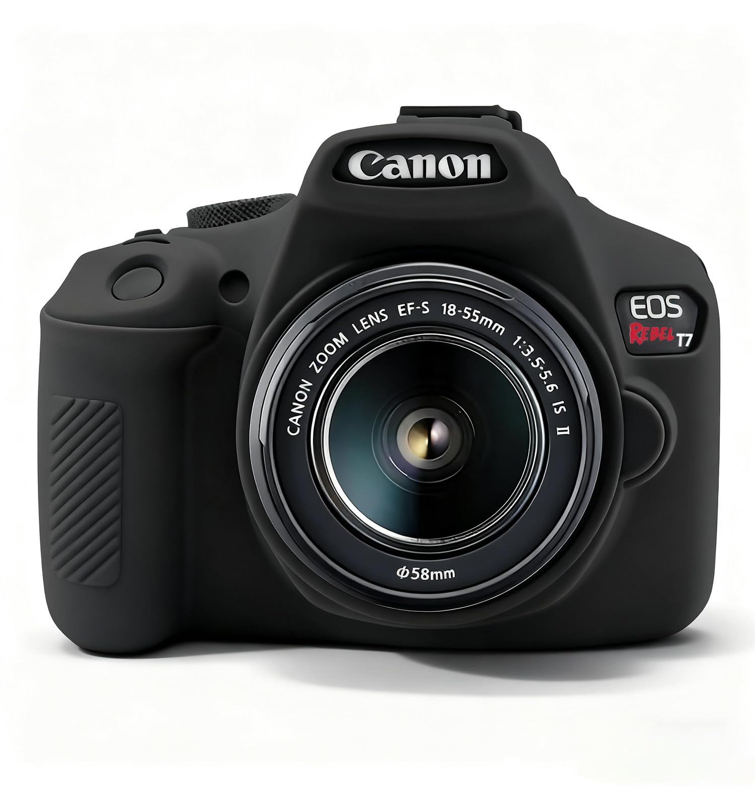 Frevyve Case for Canon EOS Rebel T7 Rebel T6 Camera, Soft Silicone Rubber Protective Camera Case Cover Accessories, Lightweight, Anti-Scratch with Button Marking for EOS Rebel T7 T6 (Black)