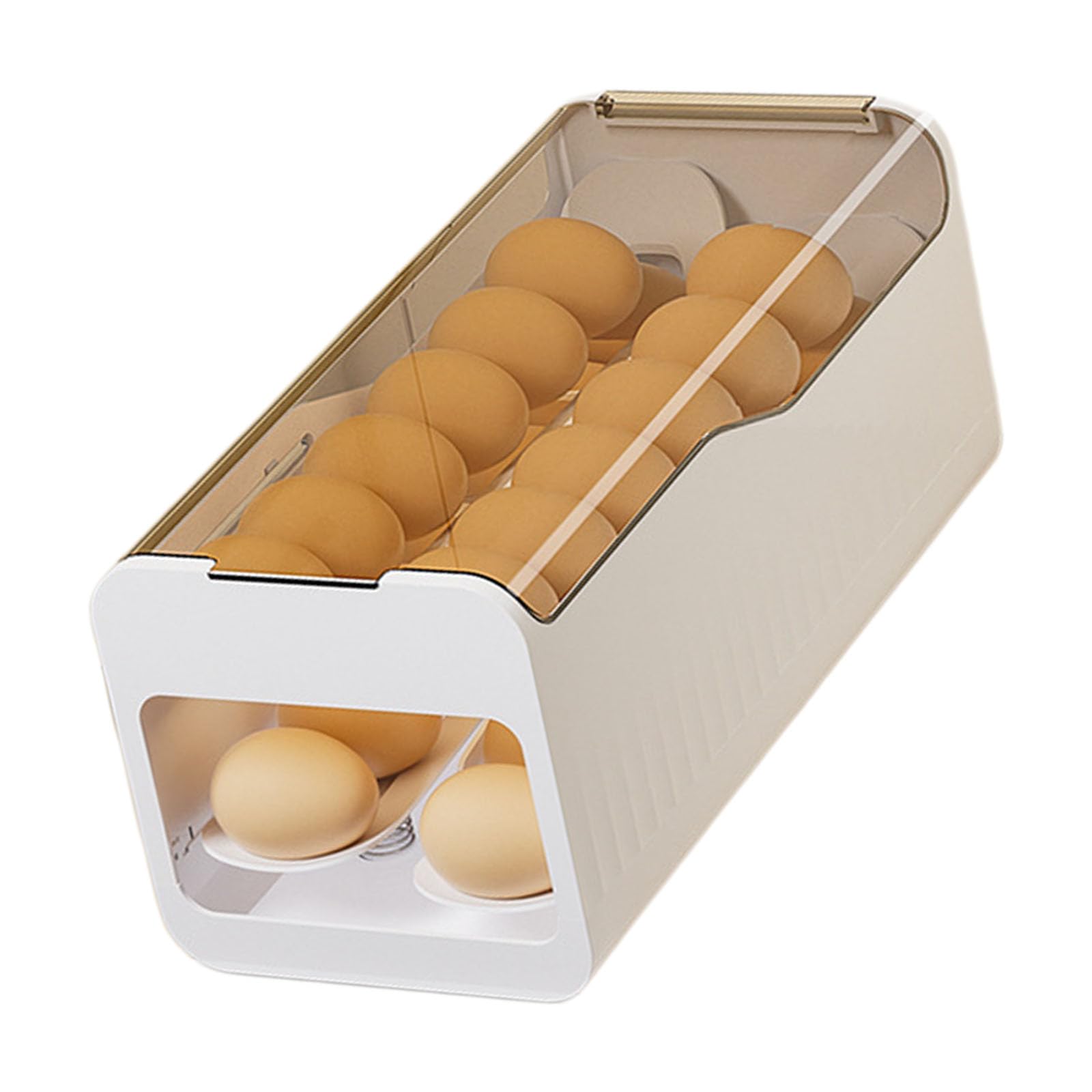 Qusinfc Innovative Eggs Storage Solution for Neat Refrigerator Arrangement Safe PET and PP Clear Eggs Holder for Fridge Space Saving Box