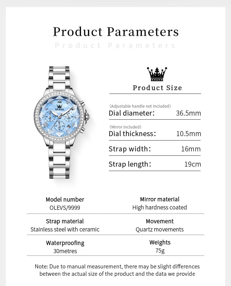 OLEVS Women's Rose Gold Automatic Watches Skeleton Mechanical Ladies Elegant Luxury Wristwatch Diamond Ceramic Band Butterfly Self Winding Dress Watch - Image 7