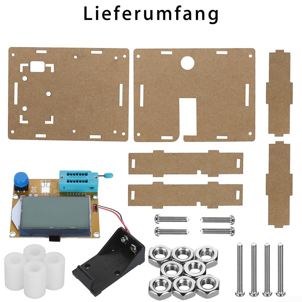 Oniissy Digitales Gerät, LCR-T4 für Digital-Transistor-Tester, Widerstandskapazität, Widerstandsmessgerät, Diode mit Hülle, zum Testen von Transistoren