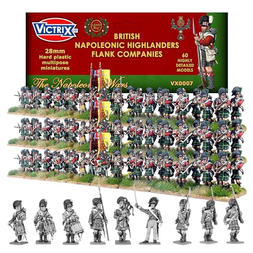 Figurines de Flank Highlander napoléoniennes 28 mm pour maquette militaire et wargaming