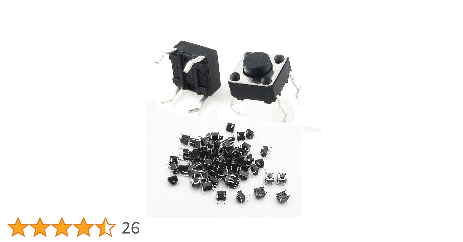 Amazon.co.jp: Youmile 100個タクトボタンスイッチ6x6x4.3mm 6