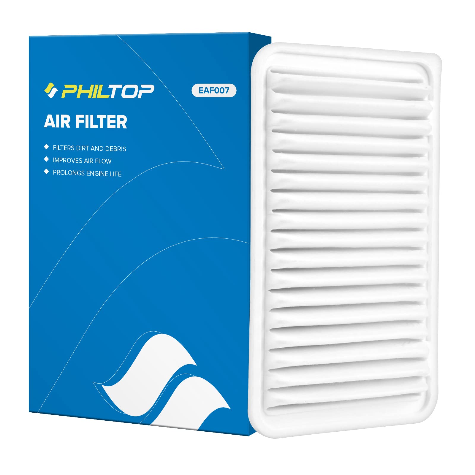 Photo 1 of PHILTOP Engine Air Filter, EAF007 (CA9360) Replacement for Camry, Sienna, Highlander, Solara, ES300, ES330, RX330, RX350 Air Filter, Improve Engine Performance