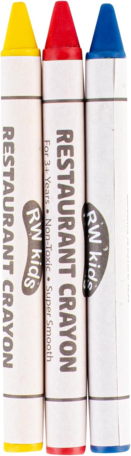 Restaurantware Assorted Crayons 100 Count 3.5 Inch 3 Pack of Non-Toxic Crayons, Wax Assorted Colors Dining Essentials For Little Ones Red Yellow Blue Colors Entertainment Pack
