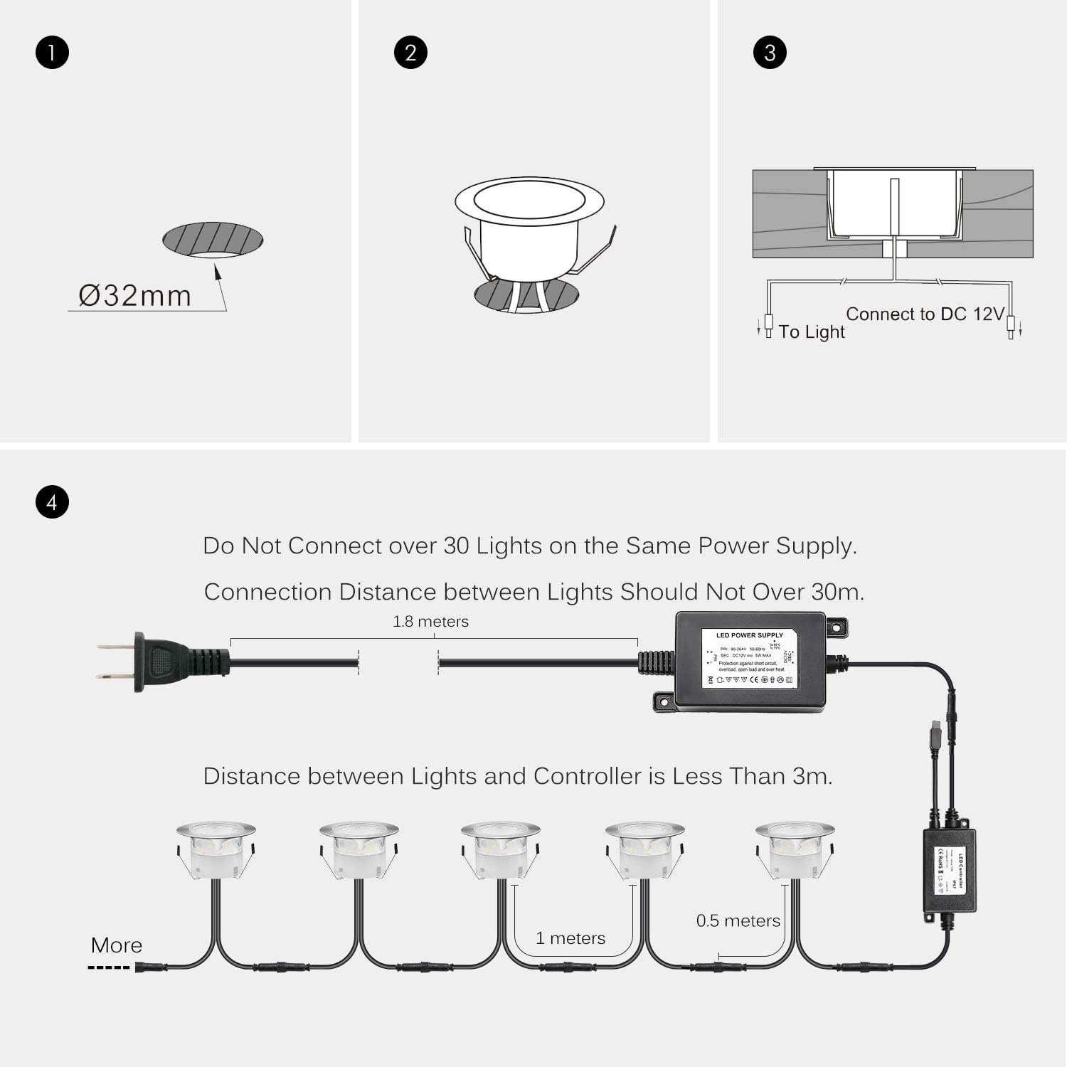 🔥 Hоt Dеаlѕ Outdoor Deck Lights Waterproof Multi Color RGB Stainless Steel Outdoor Decoration Lights for Yard Garden Recessed Wood Landscape Pathway Patio Step Stairs (10 Pack,Silver Border)