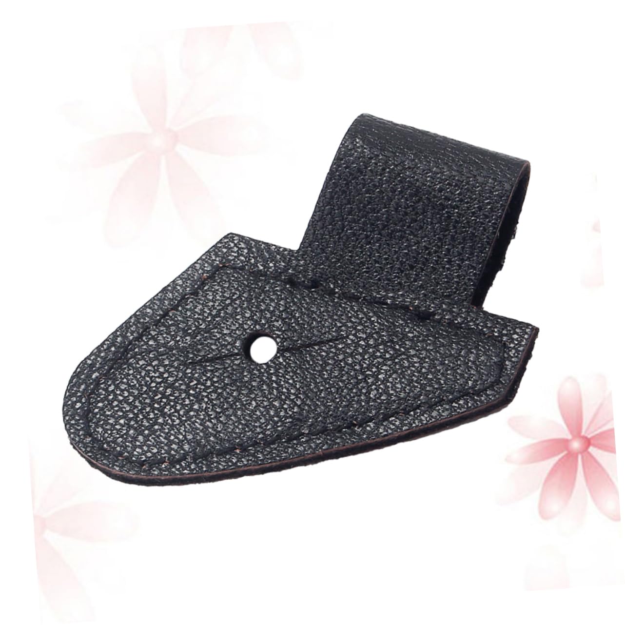 FAVOMOTO End-pin Jack Buckle for Mandolin Black Leather 3pcs Guitar End-pin Jack Strap Easy to Attach