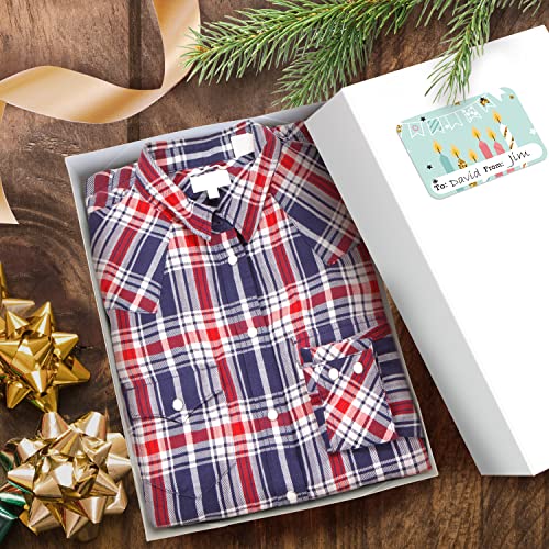 Party Funny 12 Assorted Size White Gift Wrap Boxes With Lids And 80 Different Birthday-Holiday Stickers For Wrapping Extra Large Clothes (Shirts, Robes, Coats, Sweaters, Jackets) And Presents #TOP6