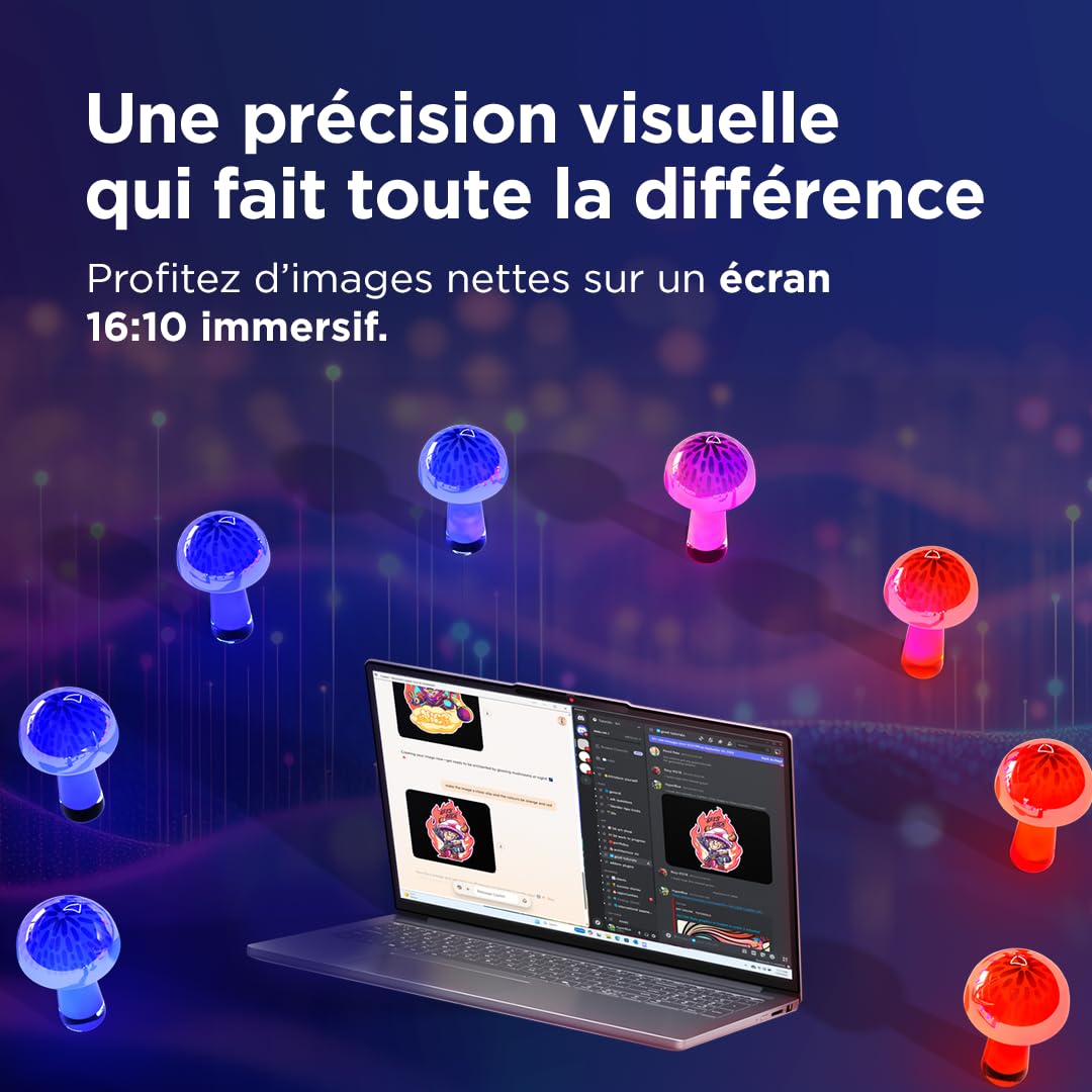 Lenovo IdeaPad Slim 3 15IRH10 - Ordinateur Portable 15.3'' WUXGA (Intel Core i5-13420H, RAM 16Go, SSD 512Go, Intel UHD Graphics, Windows 11 Home) Clavier AZERTY Français - Gris