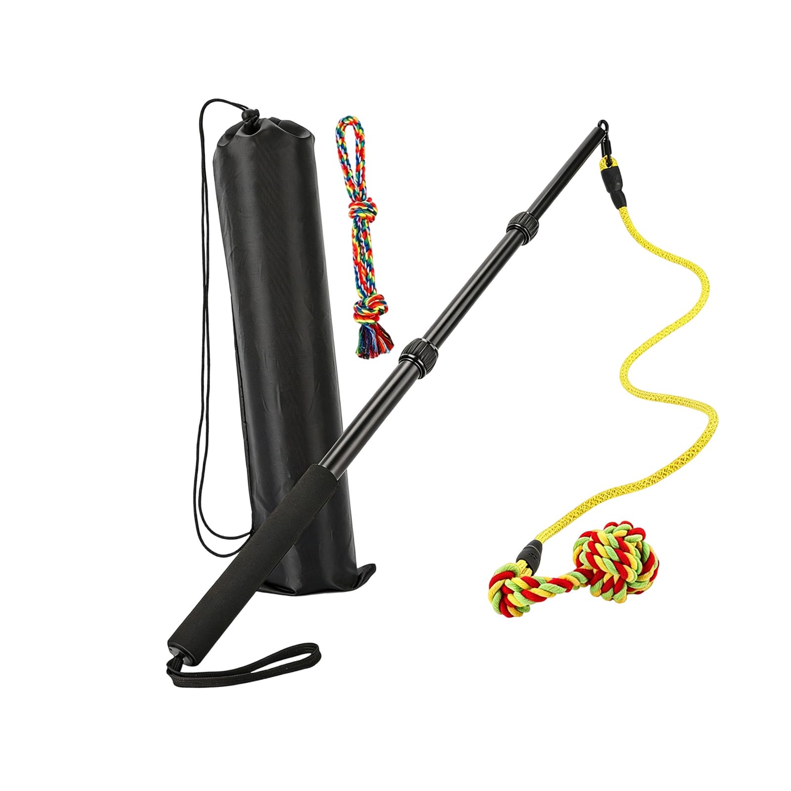Corde interactive rétractable haut de gamme en aluminium et coton pour chien