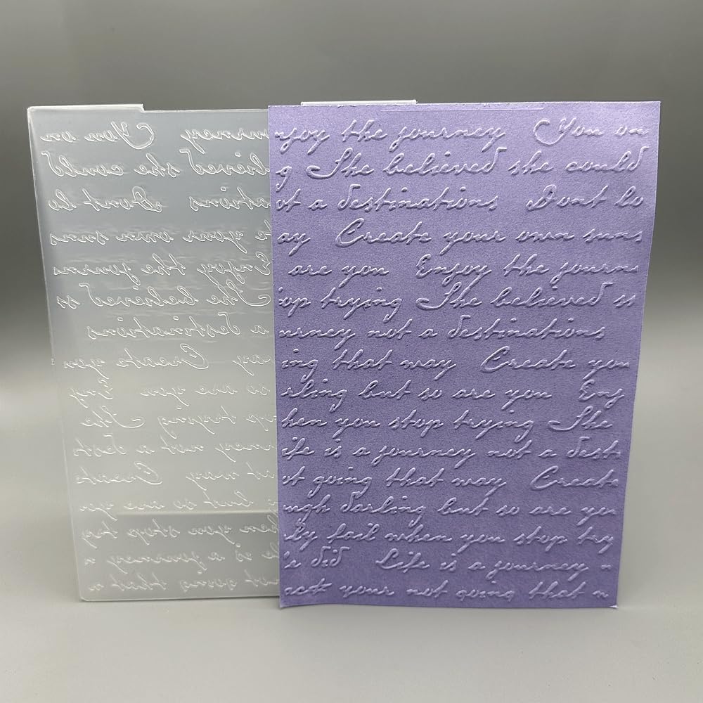 3D Plastic Embossing Folder Template Written Love Letter Texture 5x7 Inch for Card Making DIY Scrapbooking Paper Crafting Handmade Crafts Scrapbooking Arts Supplies Scrapbook Decor