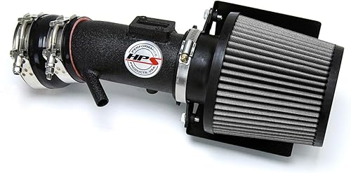 HPS Kit de admisión de aire Shortram negro de alto rendimiento con escudo térmico Cool Ram compatible con Nissan Murano 2015-2018 Pathfinder