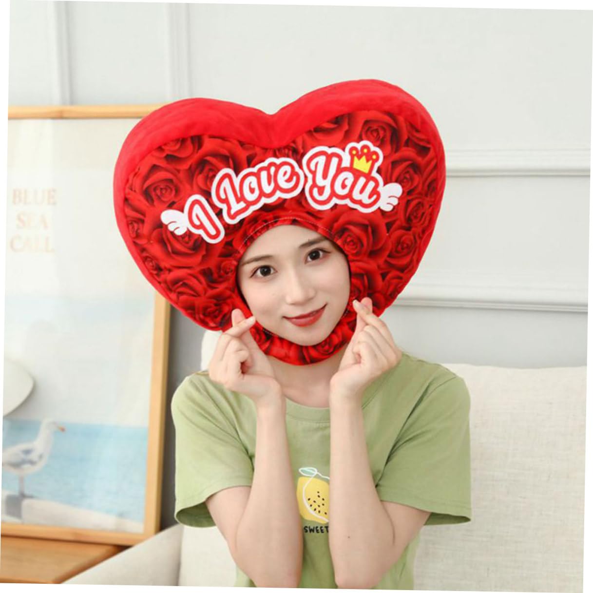 Sombrero de Corazón de Peluche y Cálido para San Valentín Tocado Unisex para Cosplay Accesorio Romántico para Fiestas y Fotos Diseño Rosa Adorable y Cómodo