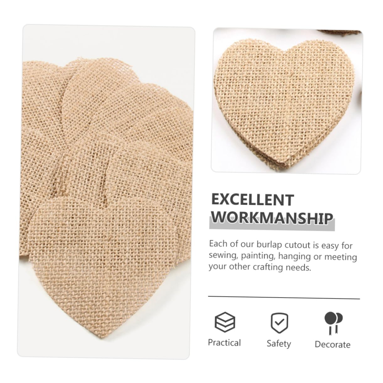EXCEART 5 Sets Sackleinenformen Zum Basteln: Weihnachtsbaum-hängeornamente Wimpelkette „Frohe Weihnachten“ Aus Sackleinen 20 Stück * 5