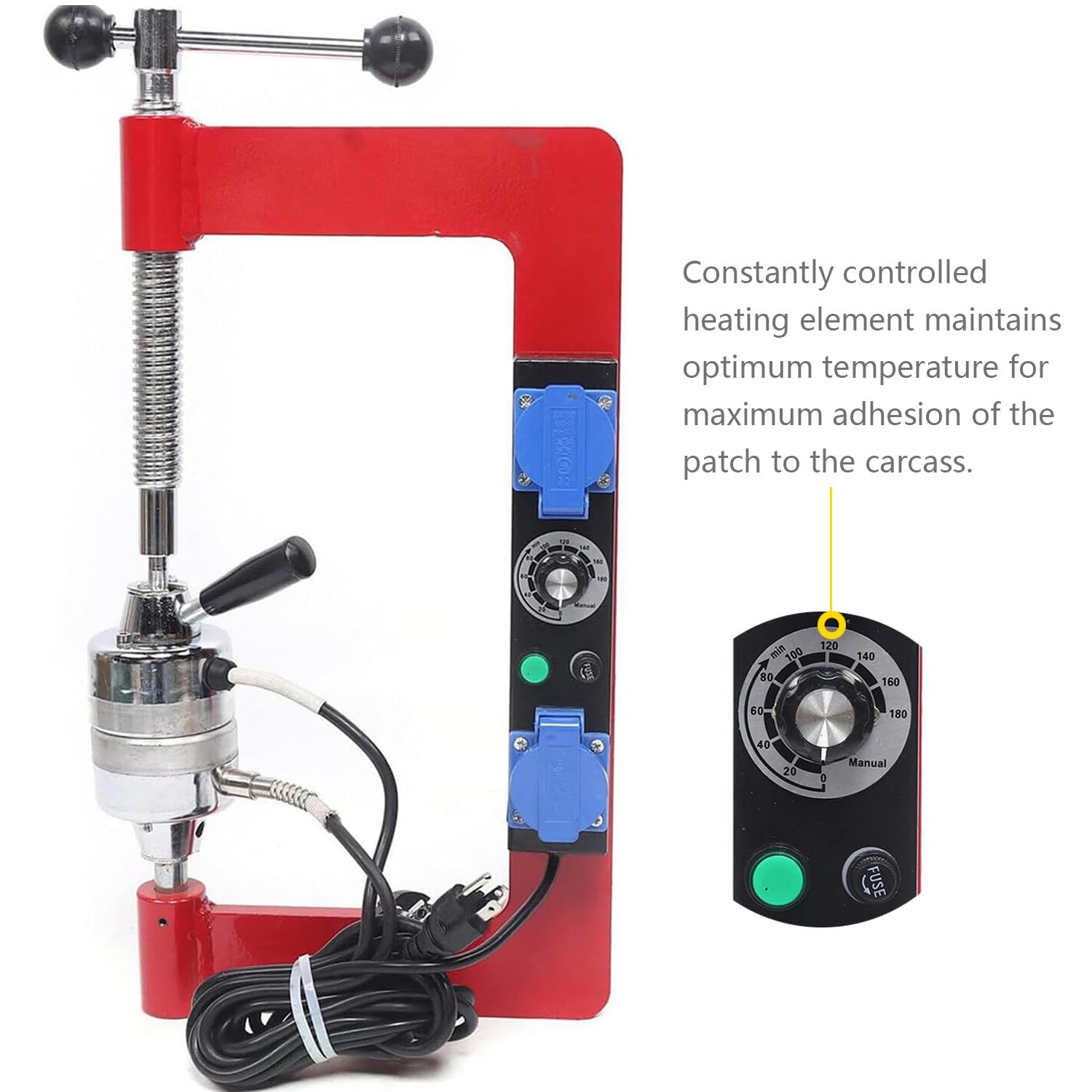 Vulcanizador de Neumáticos Automático Máquina de Vulcanización de Ruedas | 500W Portátil Temperatura Constante,150 ℃-180 ℃ Máquina de reparación para Auto Coche