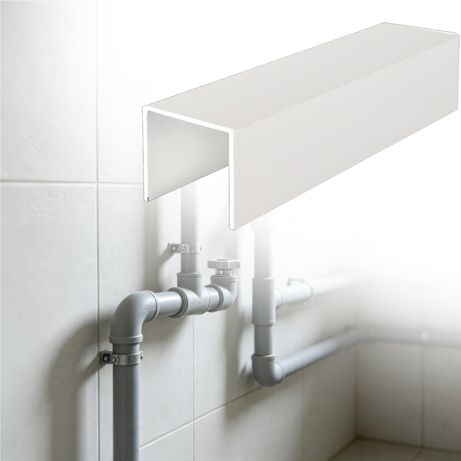 la tapa de la tubería Revestimientos De Tuberías A Prueba De Intemperie Decorativos, Interior Para Decorar Patios/Conductos De Pared/Lavabo De Baño/Conductos(100 x 28 x 28 cm)
